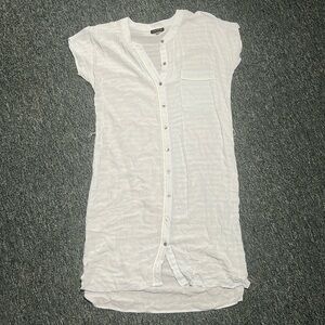 1 STATE midi  shirt dress baby blue cover up summer spring small beach jetset